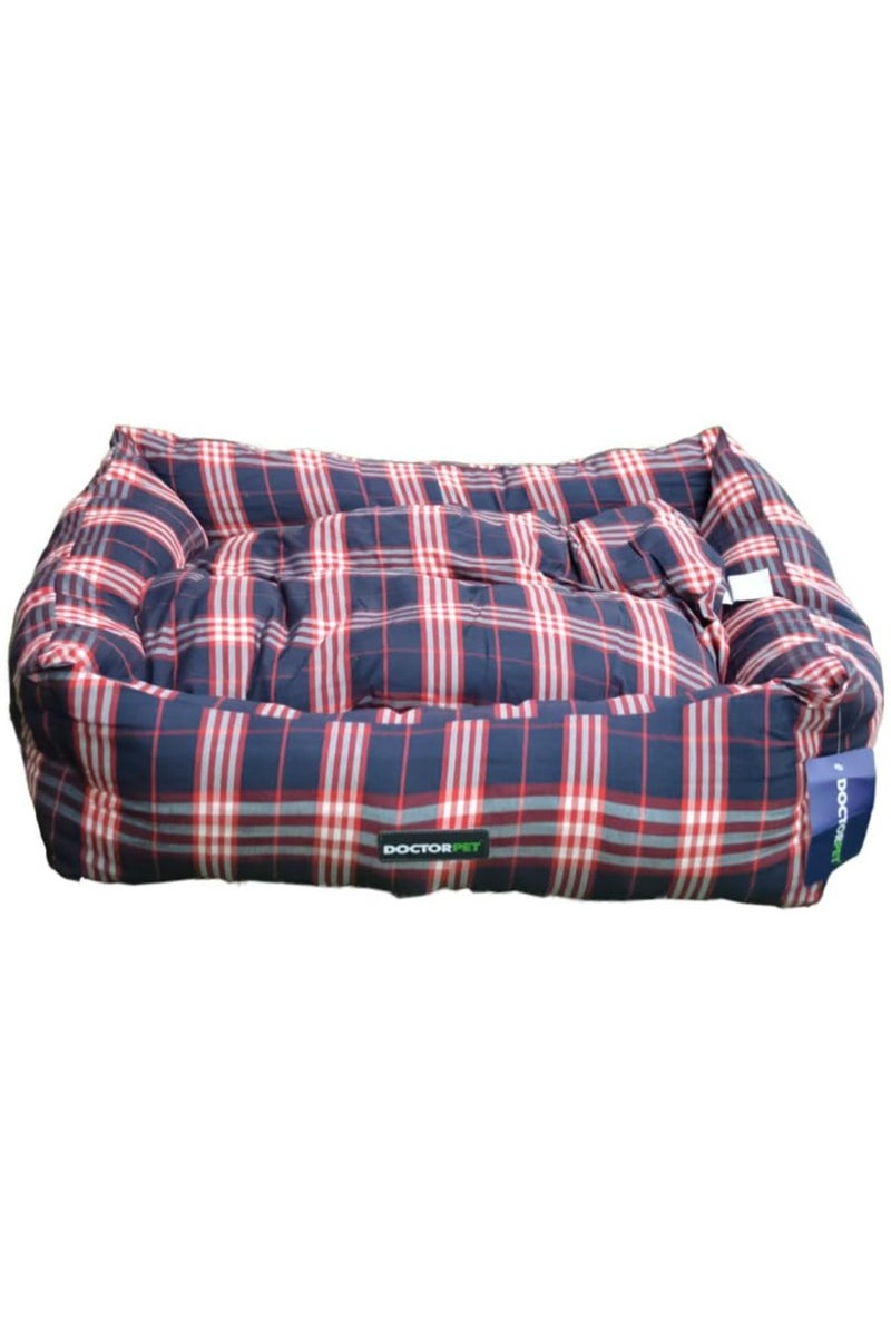 DOCTERPET Doctor Pet Danish Series Rectangle Pet Bed XLarge - 110x80x22cm - Waterproof Cooling Fabric, Reversible Cushion, Non-Slip Base - Ideal for Large Dogs & Outdoor Use - Image 1