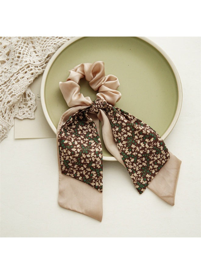 إسكدنيا إكسسوار رباط شعر مزخرف بطبعة زهور للفتيات، بأسلوب متنوع يناسب إنستغرام - Image 5