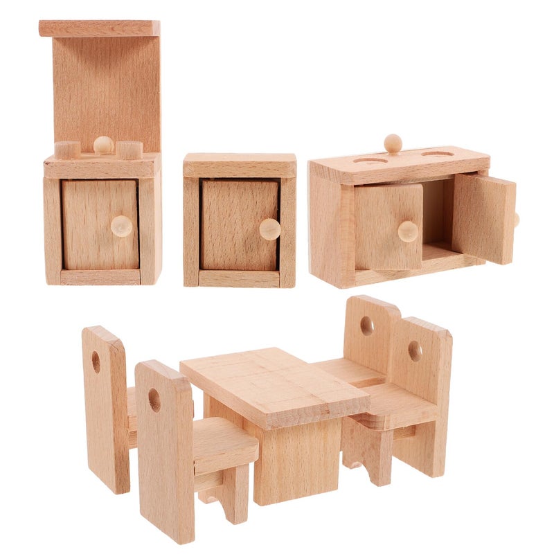 Miniature Doll House Kitchen Furniture Set Realistic Tiny Dollhouse Accessories Playset - Image 2
