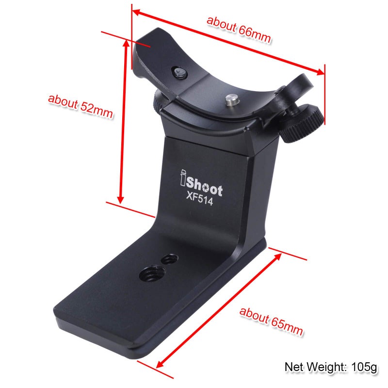 iShoot Metal Lens Collar Replacement Base Foot Stand Adapter for Fuji XF 50-140mm F2.8 R LM OIS WR Telephoto Lens Tripod Mount Ring-Bottom is Camera Quick Release Plate Feature - Image 3