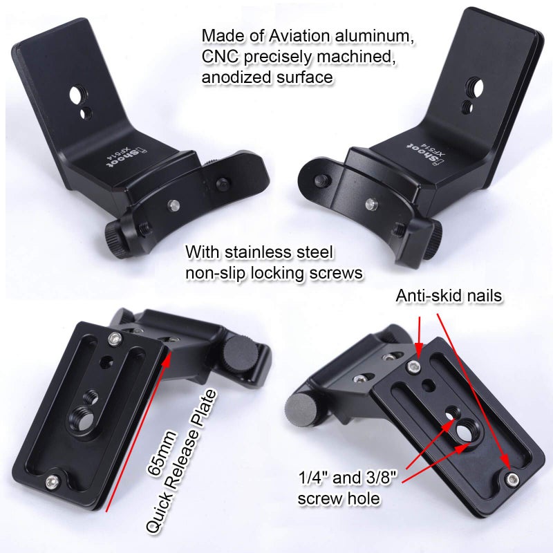 iShoot Metal Lens Collar Replacement Base Foot Stand Adapter for Fuji XF 50-140mm F2.8 R LM OIS WR Telephoto Lens Tripod Mount Ring-Bottom is Camera Quick Release Plate Feature - Image 4