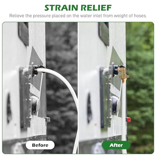 GGTE 90 Degree Water Hose Elbow for RV with Easy Grip Connector RV Drinking Water Hose Adapter for RV City Water Inlet Connection City Water Hookup for Camper Residential Outdoor 1 pack - Image 4