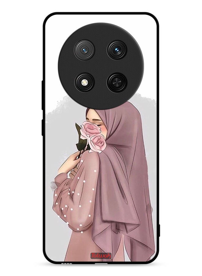 Tolwak Honor X9c 5G Protective Case Cover Holding Roses Girl Art - Image 1