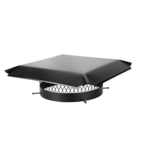 HY-C Draft King CBO16 Round Bolt On Black Galvanized Steel Single Flue Chimney Cap, 16" Diameter - Image 2