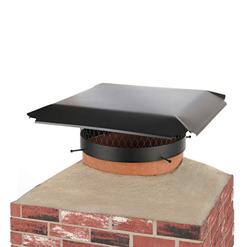 HY-C Draft King CBO16 Round Bolt On Black Galvanized Steel Single Flue Chimney Cap, 16" Diameter - Image 4