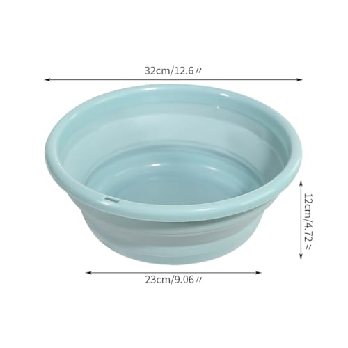 Potency® Collapsible Medium Round Washing Up Bowl Basin Multipurpose Outdoor Travel Basin Folding Portable Silicone Bowl Tub for Kitchen Camping Caravans Water Carrier (Medium, Blue) - Image 4