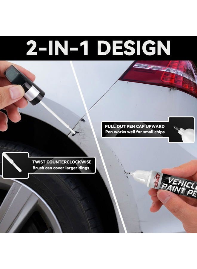 xdotoar White Car Paint Touch Up Pen, Color Accurate Touch Up Paint for Cars, Professional Automotive Paint Scratch Repair, Lasting Auto Scratch Remover, Quick Drying, Easy to Use, Safe and Non-toxic - Image 4
