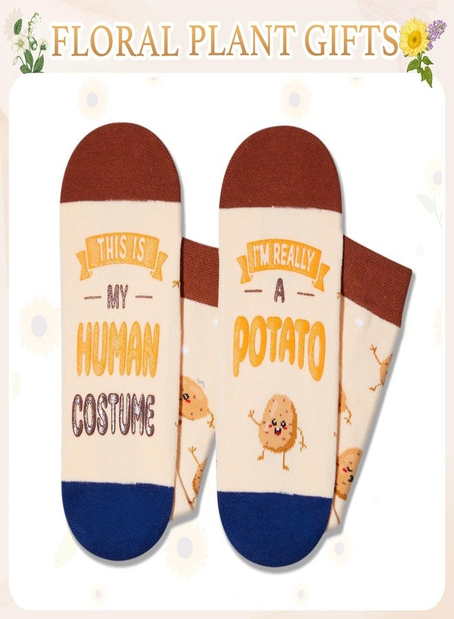 Happy Pop HAPPYPOP Potato Gifts for Adult - Funny Potato Socks, Christmas Food Foodie Gifts, Gift for Potatoes Lovers, Plant Socks - Image 4