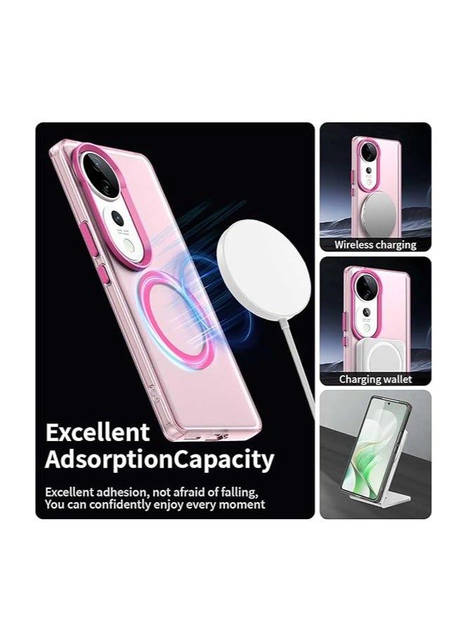 General Clear Case Compatible with VIVO V40 5G, Compatible with Mag-Safe, Shockproof High-Grade Protection, Yellowing Resistant, Magnetic Classic Hybrid Case  - Image 2