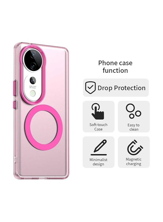 General Clear Case Compatible with VIVO V40 5G, Compatible with Mag-Safe, Shockproof High-Grade Protection, Yellowing Resistant, Magnetic Classic Hybrid Case  - Image 3