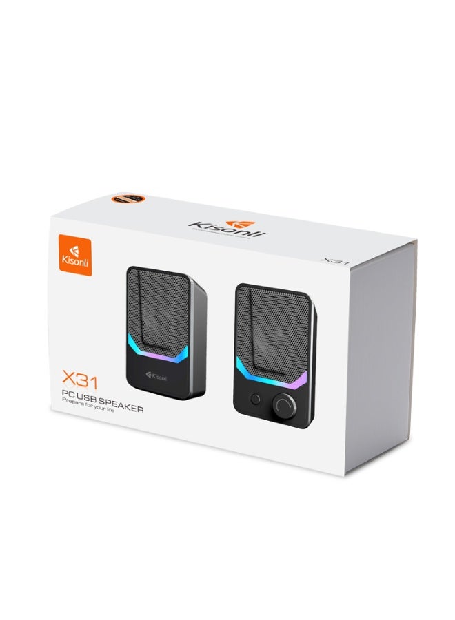 Kisonli X31 Laptop Custom logo Speakers for Music - Image 5