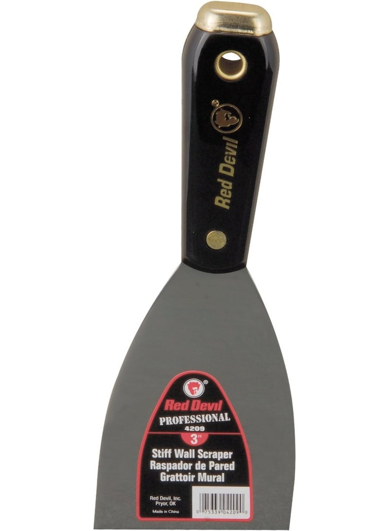 Red Devil 4209 3" Stiff Wall Scraper , Black , 3 Inch 