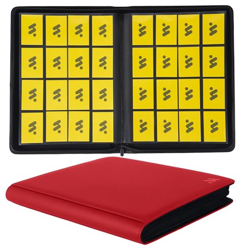 MORABTO Premium 1000 Pockets Card Binder16 Pockets Trading Card Binder Ringless Side Loading Trading Card Album Folder for TCG Red - Image 1