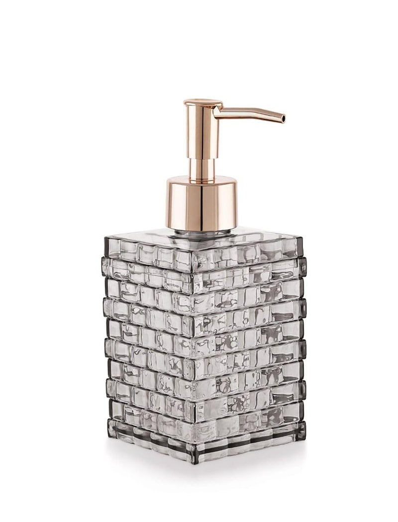 AmigozZ Cuboid Shaped Acrylic Plastic Liquid Soap & Hand wash Dispenser Bottle (Transparent Black, Qty:1pc) - Image 2