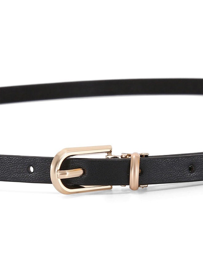 HAWAWA 4 Pack Women Skinny PU Leather Belts Slim Thin Belt for Dresses Jeans Pants Ladies Girls Small Waist Belt 1CM Width - Image 3