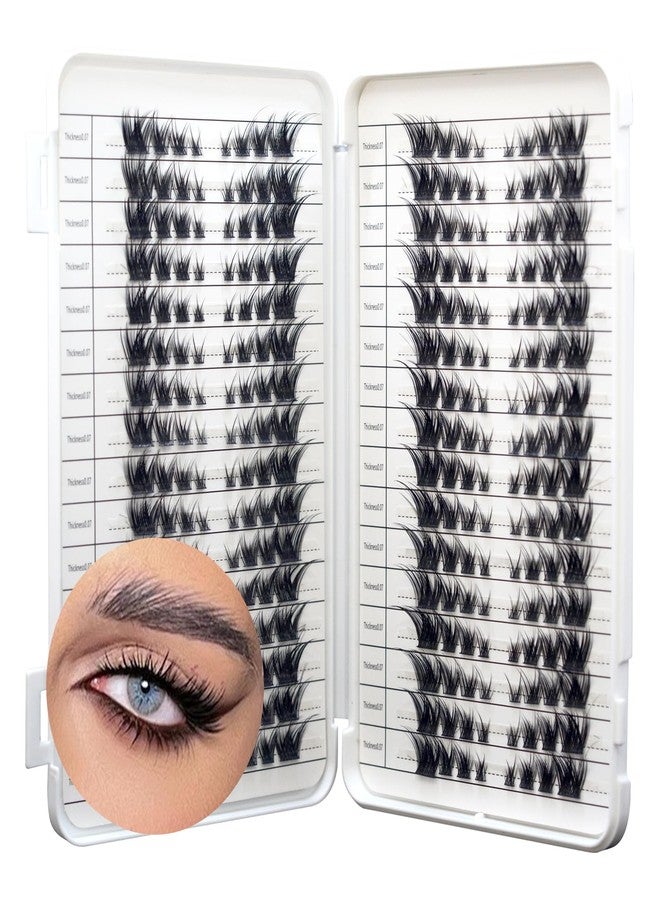 Bershnor 32 Pairs Cat Eye Individual Lashes Wispy Cat Eye Lashes DIY Lash Extensions 256pcs Clusters Lashes 8-16MM Fluffy Volume Eye Eyelashes Clusters - Image 1