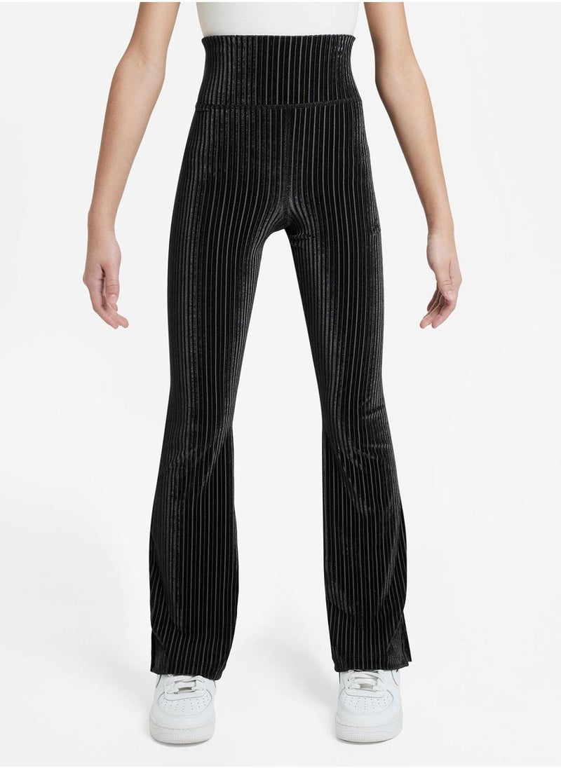 Nike - Youth Nsw Ribbed Flare Tights - Image 1