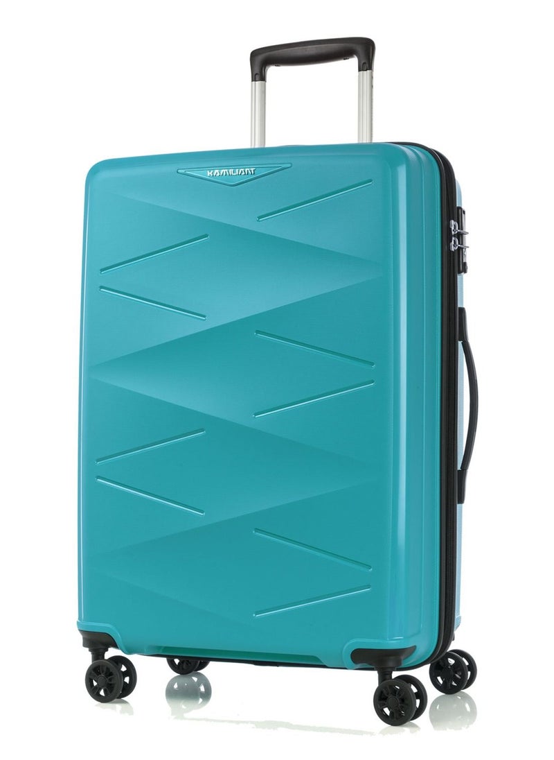 KAMILIANT - KAMILIANT  Triprism 3PCS SET hardside Luggage sets with Spinner wheels - Cabin,Medium,Large - Aqua Blue - Image 1
