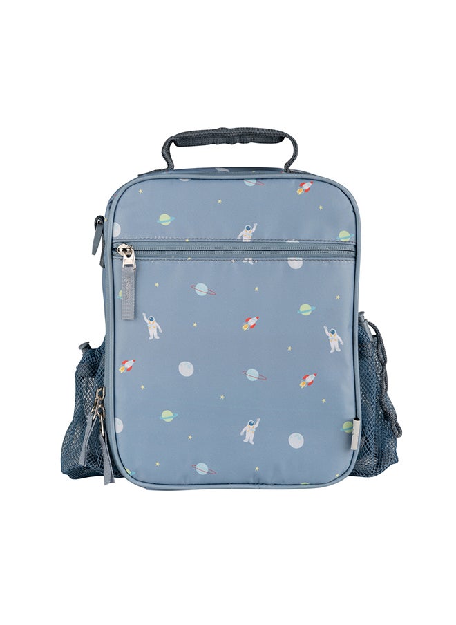 Citron - Insulated Lunch Bag Backpack For Kids School, Non - Toxic Material, Reusable Lunch Bag - Spaceship Dusty Blue - Image 1