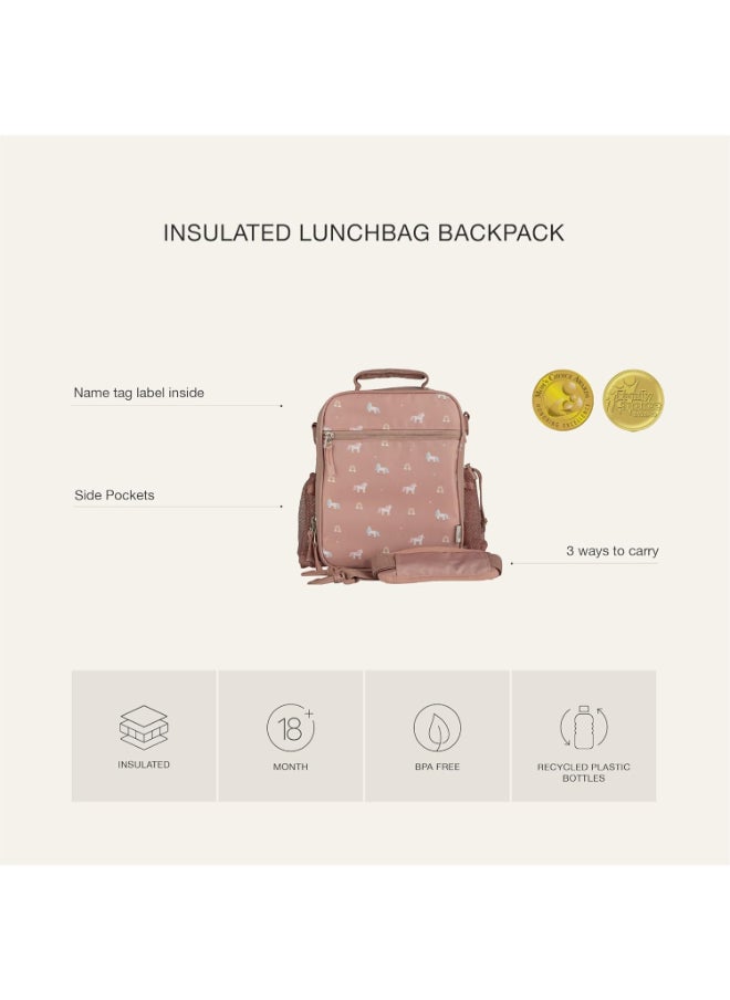 Citron - Insulated Lunch Bag Backpack For Kids School, Non - Toxic Material, Reusable Lunch Bag - Spaceship Dusty Blue - Image 1