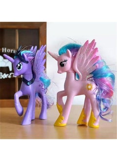 OCTOBER Little Horse Toy Friendship Movie Feature Character 14CM Doll Action Figure Model Toy for Girls (Pinkie Pie)  - Image 2