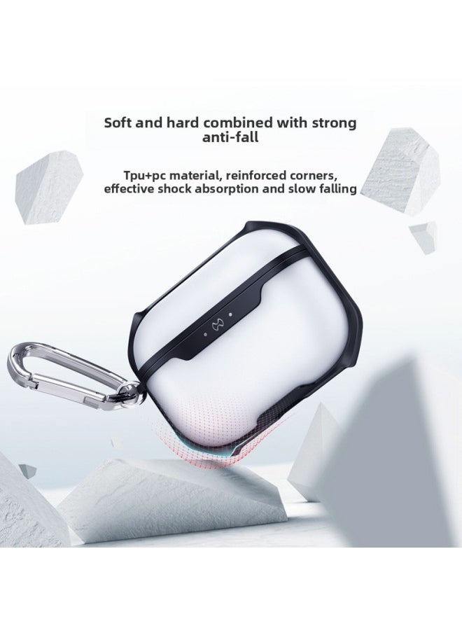 Xundi Airpods Pro Protective Case For Apple 3 Generation Protective Case 1/2 Generation Case Silicone Headset Bag 3-Color:Black-Applicable Model:airpods Pro2（2022）