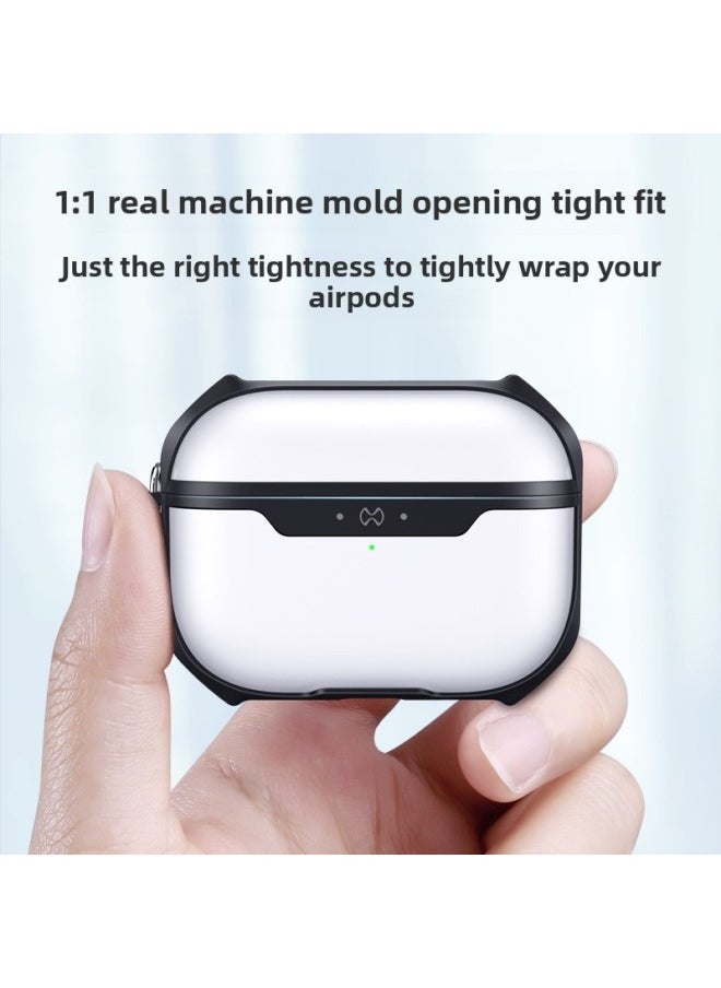 Xundi Airpods Pro Protective Case For Apple 3 Generation Protective Case 1/2 Generation Case Silicone Headset Bag 3-Color:Black-Applicable Model:airpods Pro2（2022）