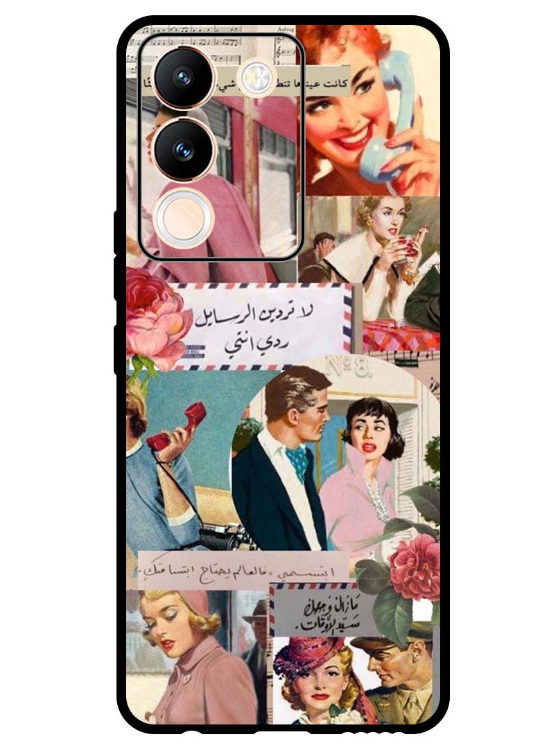 Theodor Protective Case Anti Scratch Shock Proof Bumper Cover For Vivo Y200 Vintage - Image 1