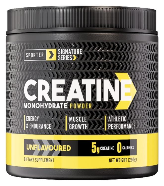 سبورتر مسحوق كرياتين مونوهيدرات من سبورتر – 250 جم (50 حصة) | كرياتين نقي ميكرونايزد لزيادة الكتلة العضلية والقوة ودعم التعافي | بدون نكهة وسهل الذوبان | مناسب للرجال والنساء - Image 1