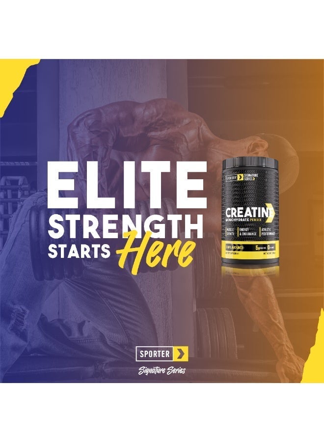 Sporter Creatine Monohydrate Powder – 250G, 50 Servings | Pure Micronized Creatine For Muscle Growth, Strength & Recovery | Unflavored, Easy To Mix | Workout Supplement For Men & Women