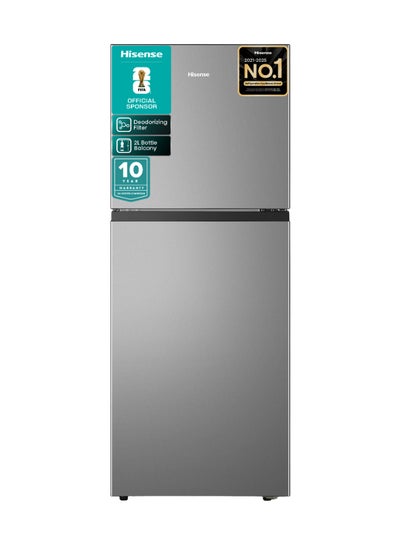 Hisense 264L Gross /203L Net Capacity Top-mount Refrigerator , Right open, Total No frost, Recessed Handle RT3N264NAI Stainless Steel Look