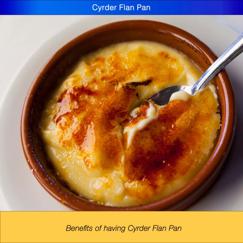 Cyrder Stainless Steel Flan Pan, 63 oz Flanera Mold Cooker for Baking, Compatible with Instant Pot 3 6 8qt, Custard Pan, Flan dish with lid, Tart pan, Round fluted dish, oven dishwasher safe - Image 2