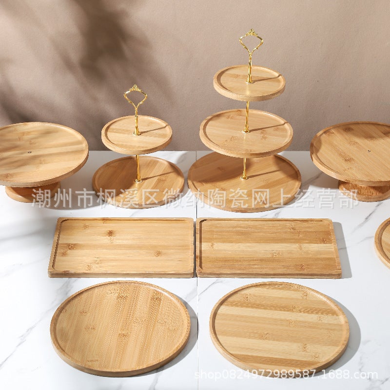 Three-Layer Fruit Plate Wedding Cake Plate Afternoon Tea Stand Dessert Table Ornaments High-Foot Two-Layer Display Stand Storage - Image 3