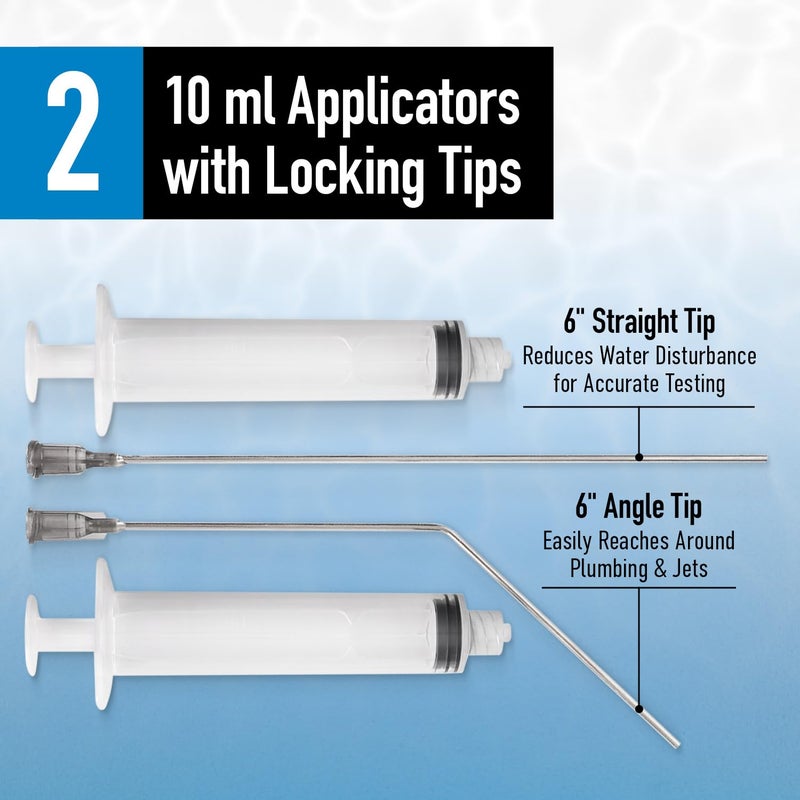Escentile Pool Leak Detection Dye Kit - 75+ Tests - 2 Stainless Steel Precision Applicators - Superior Long Lasting Pool Dye Easily Locates Leaks - for All Pool, Spa, & Hot Tub Types - 8 OZ (Vibrant Blue) - Image 3