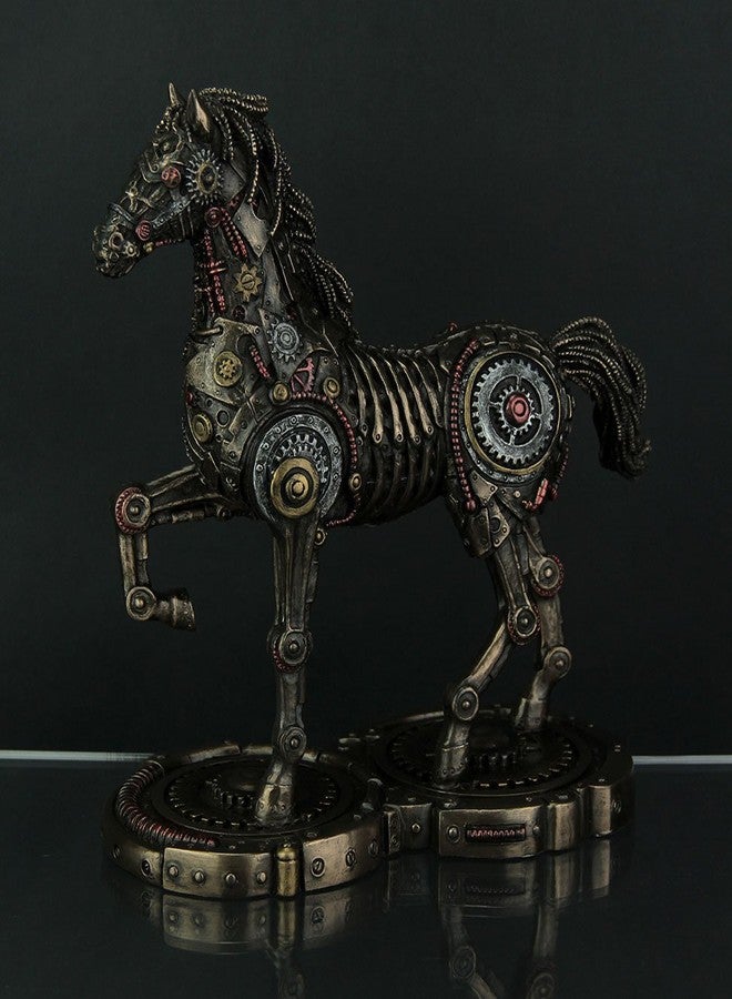Veronese Design Steampunk Gear Mechanical Gaited Horse Figurine Statue 9 H - Image 2