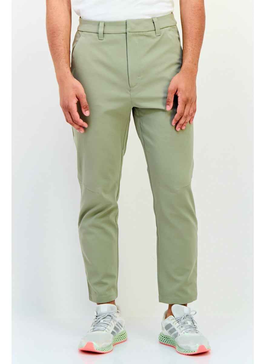 Adidas Men Sportswear Fit Solid Outdoor Track Pants, Sage  - Image 1
