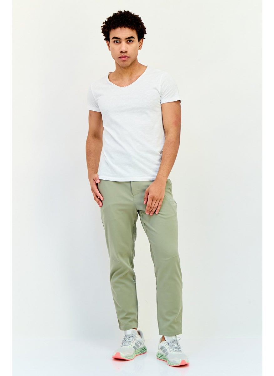 Adidas Men Sportswear Fit Solid Outdoor Track Pants, Sage  - Image 2