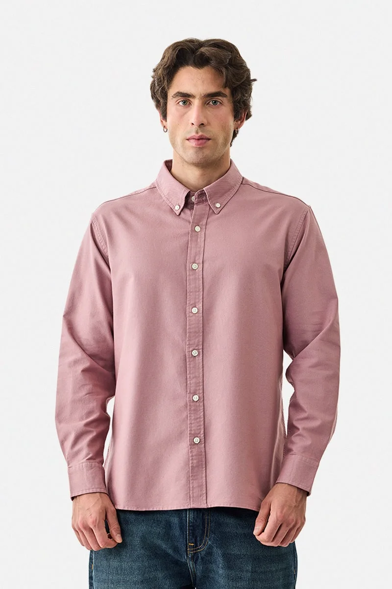 SNITCH Pink Solid Long Sleeve Regular Fit Shirt