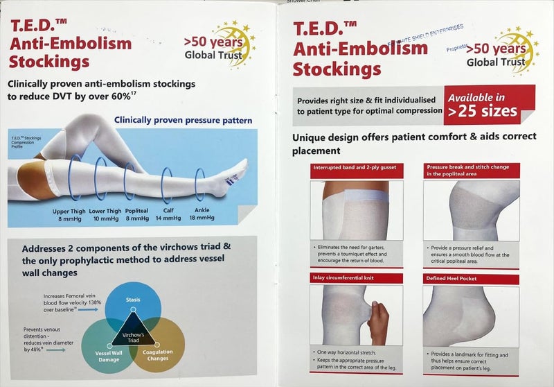 Ted T.E.D. Thigh Length X- Large , Regular Size P stockings Unisex - Image 3