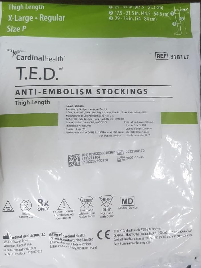 Ted T.E.D. Thigh Length X- Large , Regular Size P stockings Unisex - Image 4