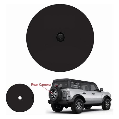 Tribones for Toyota Prado TX/TXL, Ford Bronco, Jeep Wrangler Spare Tire Cover with Camera Hole, Spare Wheel Cover, Spare Tire Protector, fit for Sport & Sahara (L: 245/75R16, 255/70R17, 265/50R20) - Image 3