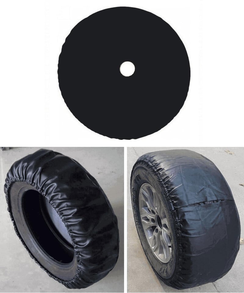 Tribones for Toyota Prado TX/TXL, Ford Bronco, Jeep Wrangler Spare Tire Cover with Camera Hole, Spare Wheel Cover, Spare Tire Protector, fit for Sport & Sahara (L: 245/75R16, 255/70R17, 265/50R20) - Image 4