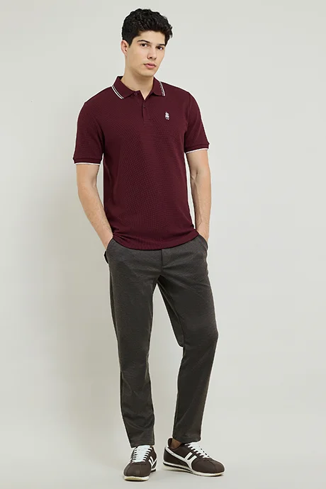 أر أند بي Logo Detail Polo T-Shirt with Short Sleeves