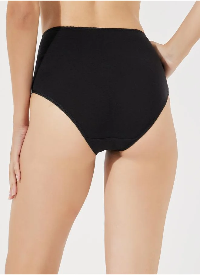 ستايلي Pack of 5 - Cotton Solid Full Brief