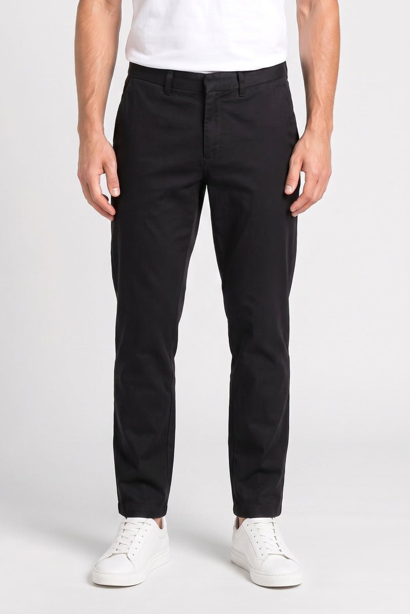 Lyle & Scott Men Regular Fit Solid Chino Pants, Black - Image 1