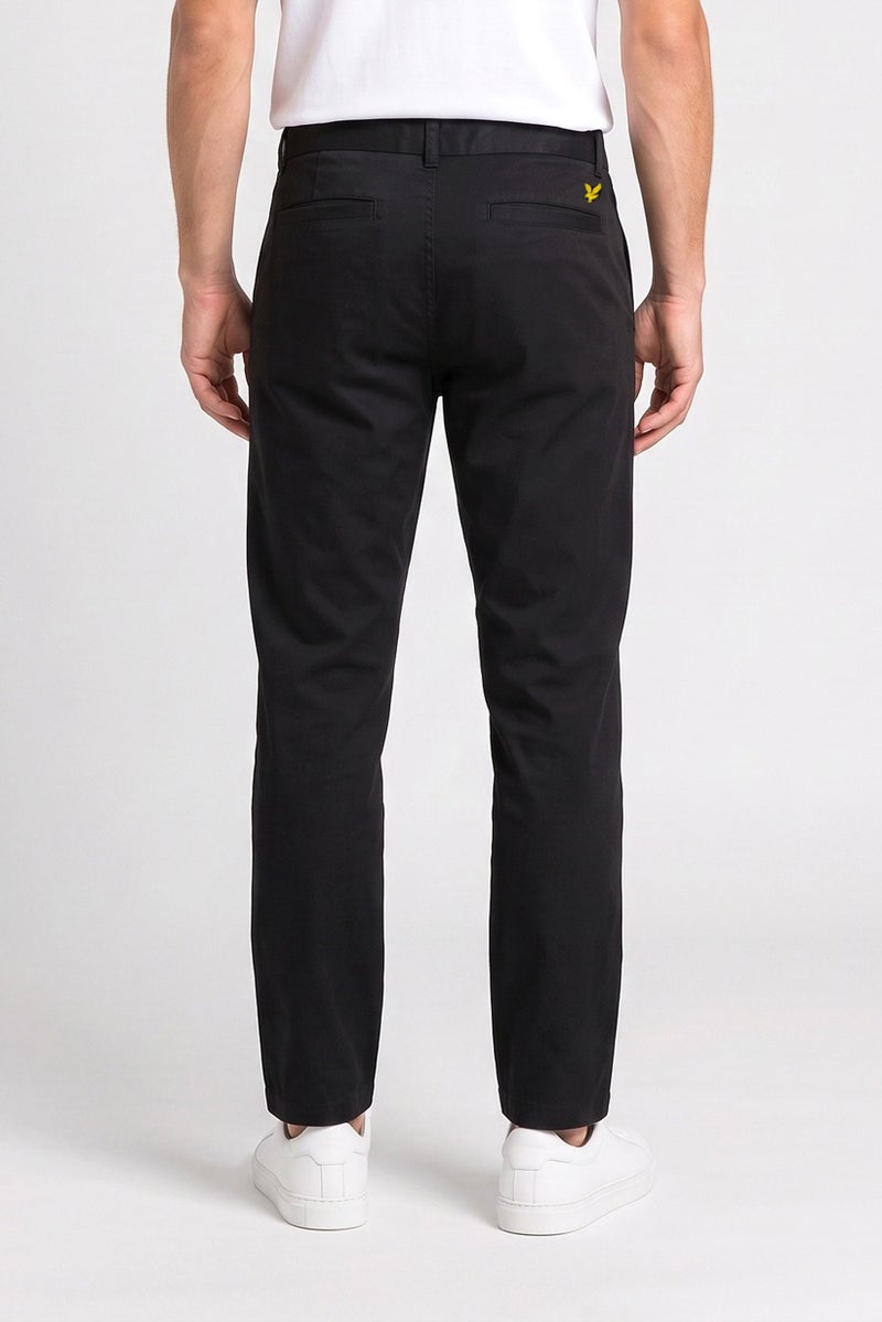 Lyle & Scott Men Regular Fit Solid Chino Pants, Black - Image 4