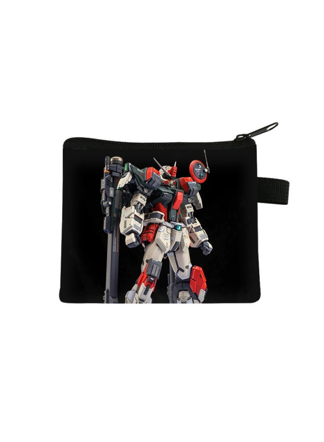 Gundam Children's Coin Purse Mini Cool Zipper Card Holder Student Large Capacity Storage Bag Cartoon Portable