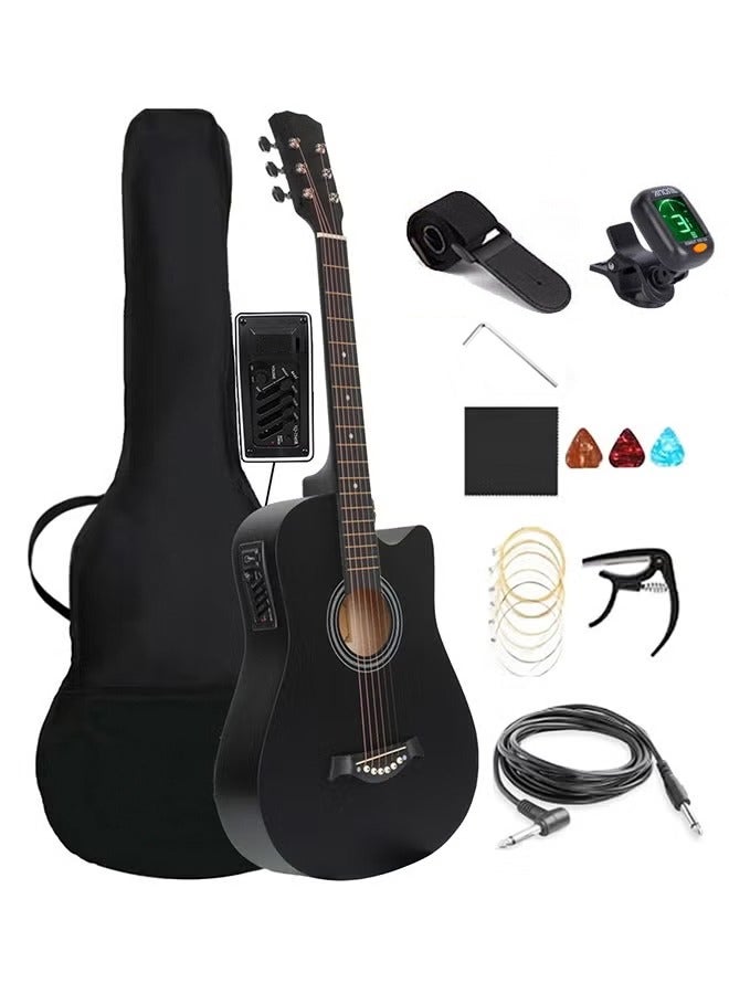 FLYHSO 38 Inch 6-Strings Electric Acoustic Guitar Set - Image 1