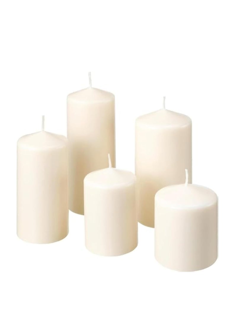 آيكيا فراكتا مجموعة شمع غير معطرة كبيرة  5 قطع