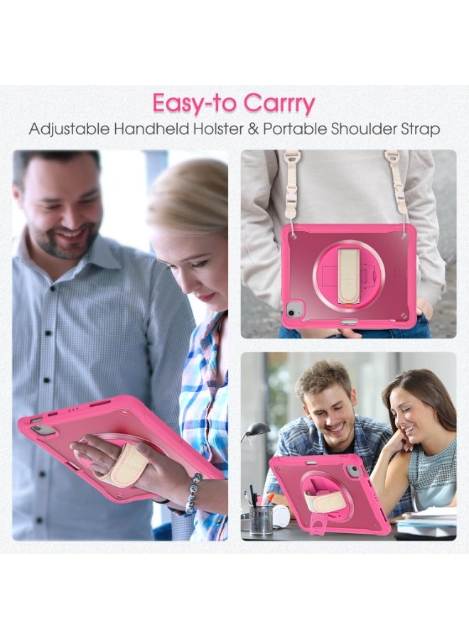 Case for iPad Air 11 inch M3/M2(2025/2024) and Air 5th/4th Generation 10.9‘’ & Pro 11inch 4th/3rd/2nd/1st(22/21/20/18) Cover with Pencil Holder,Screen Protector,Hand Stand, pen, Pink - Image 4